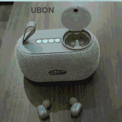 Alternative view of UBON Bade Miya Chote Miyan Sp-125 Wireless Speaker Grey