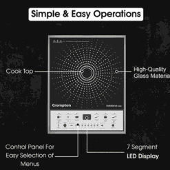 Crompton New InstaServe 1600W Induction Cooktop 1 years Warranty