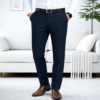 DKZON Stylish Regular Slylish Feed Navy Bue Formal Pant