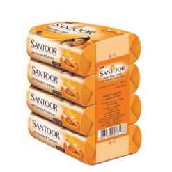 Santoor Sandal & Turmeric Soap for Total Skin Care
