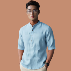 100% premium Classic Elegance Men's Pure 100% Cotton Short Kurta