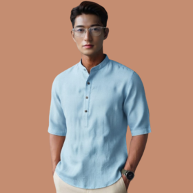 100% premium Classic Elegance Men's Pure 100% Cotton Short Kurta
