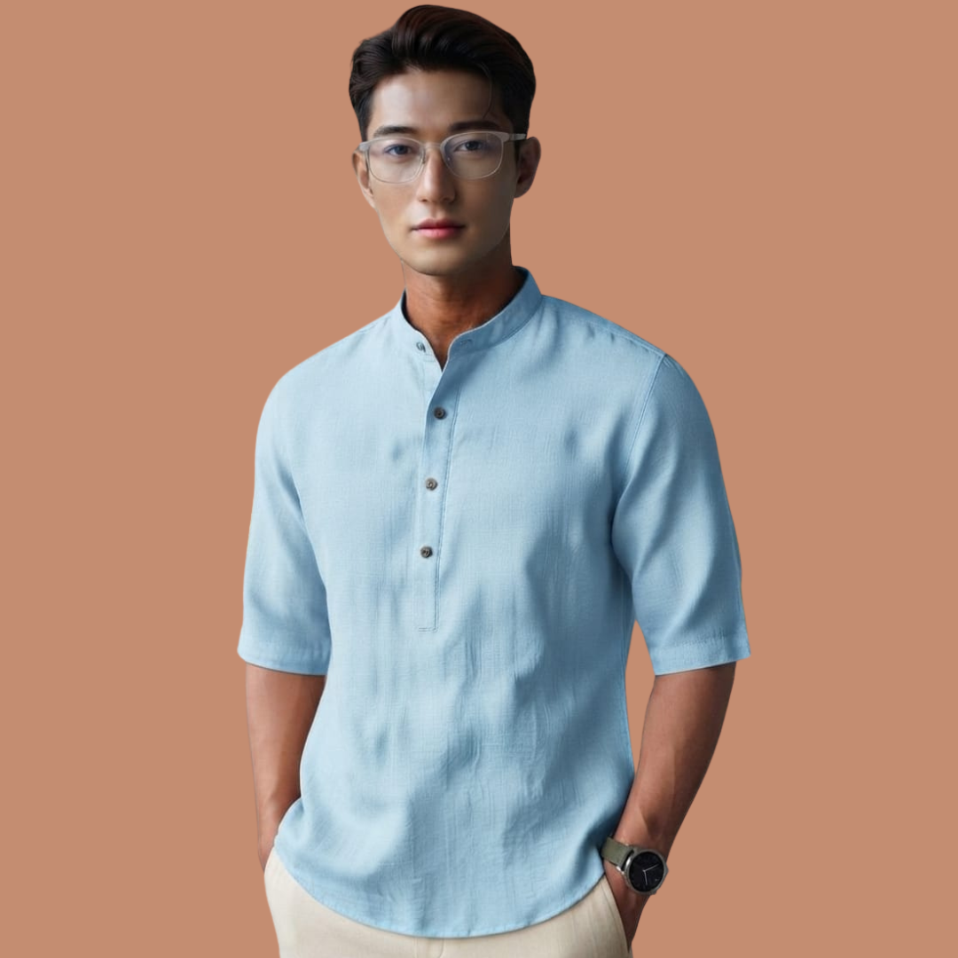 100% premium Classic Elegance Men's Pure 100% Cotton Short Kurta