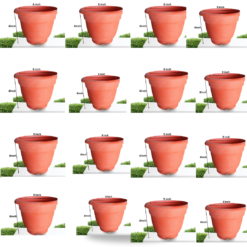 Premium Plastic Flower Pot (9 x 8 Inch) गमला – Pack of -16