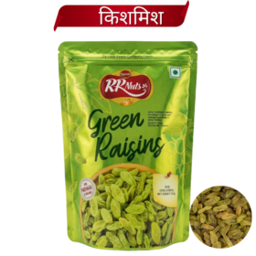 (250gm) RR Nuts - Premium Green Raisins Kismish(Handpicked 1st Grade)