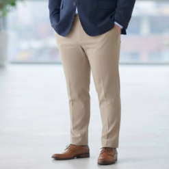 Stylish Solid Beige Formal Pant for Men with Comfortable Stretch & Clean Look