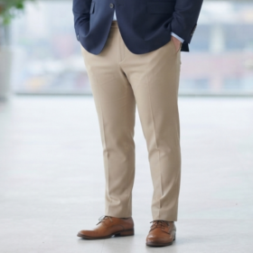 Stylish Solid Beige Formal Pant for Men with Comfortable Stretch & Clean Look
