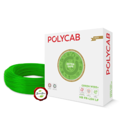 Polycab Green Wire+ HR FR-LSH LF Single Core Electrical Wire (Extra Safe)