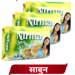 (400gm) Nirma Lime Fresh Bathing Soap - Long-Lasting Citrus Freshness