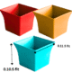 Modern Multicolors Flared Square Plastic Pot Gamla - 0.11.5 ft x 0.10.5 ft