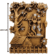 Radha Krishna Under Tree 3D Wall Hanging Frame | 10 Inch Antique Gold Religious Showpiece for Home Decor