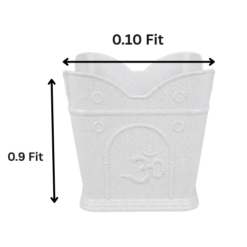 Plastic Planter Pot with Om Design | Tulsi Gamla & Flower Pot for Home Garden & Balcony (White)